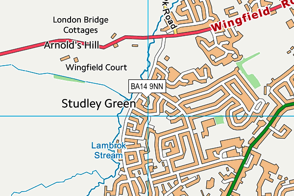 BA14 9NN map - OS VectorMap District (Ordnance Survey)