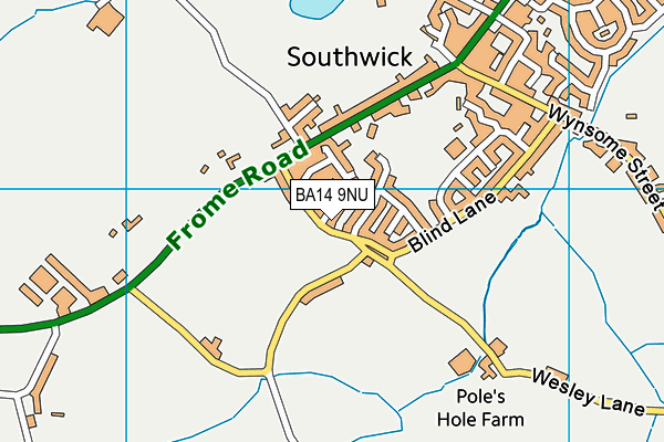 BA14 9NU map - OS VectorMap District (Ordnance Survey)