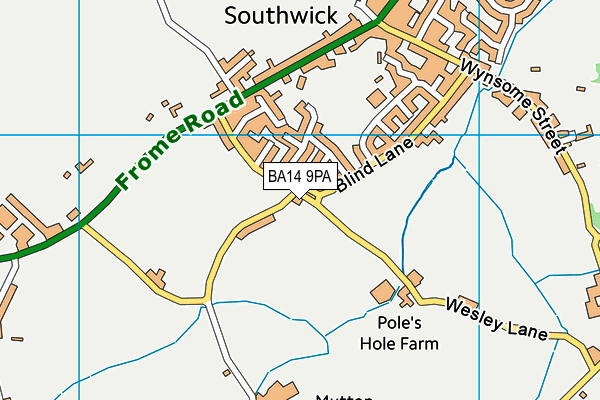 BA14 9PA map - OS VectorMap District (Ordnance Survey)