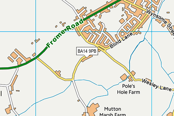 BA14 9PB map - OS VectorMap District (Ordnance Survey)