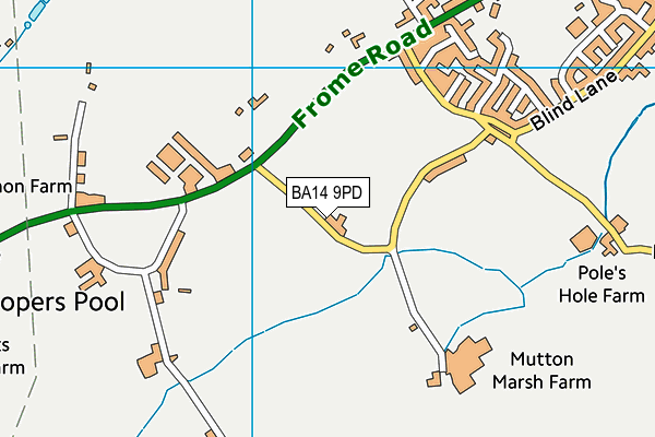 BA14 9PD map - OS VectorMap District (Ordnance Survey)