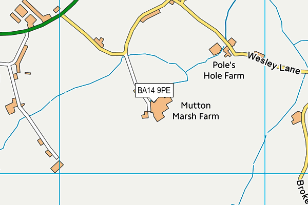 BA14 9PE map - OS VectorMap District (Ordnance Survey)