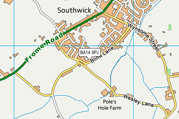 BA14 9PJ map - OS VectorMap District (Ordnance Survey)