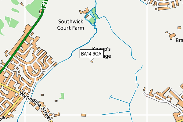 BA14 9QA map - OS VectorMap District (Ordnance Survey)