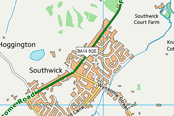 BA14 9QE map - OS VectorMap District (Ordnance Survey)