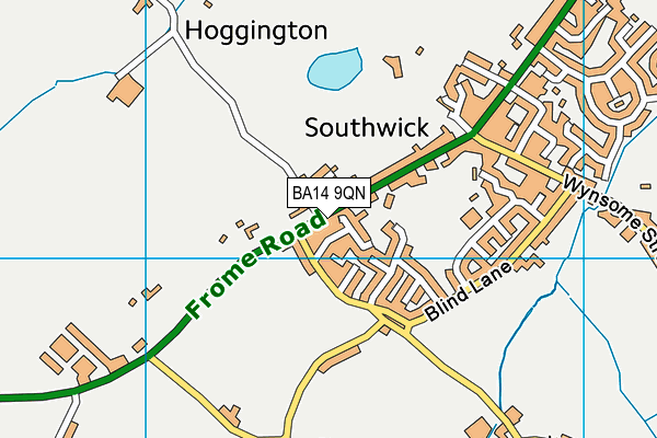 Southwick Playing Field map (BA14 9QN) - OS VectorMap District (Ordnance Survey)