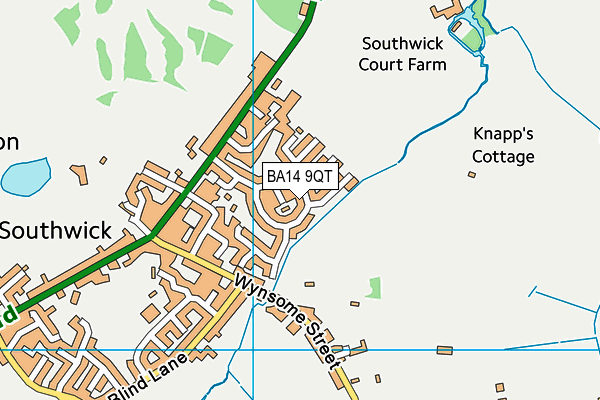 BA14 9QT map - OS VectorMap District (Ordnance Survey)