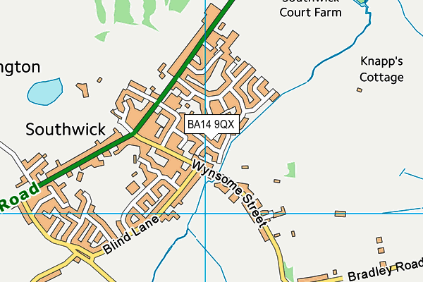 BA14 9QX map - OS VectorMap District (Ordnance Survey)