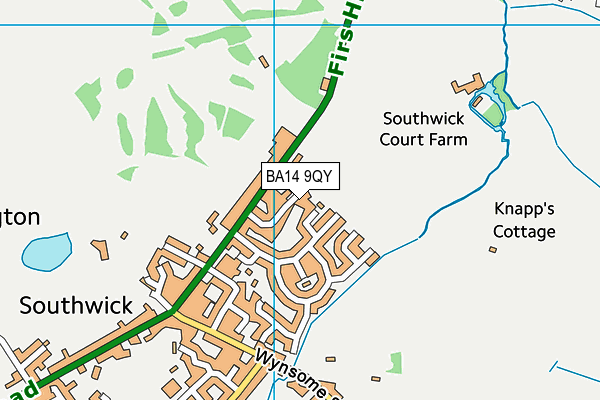 BA14 9QY map - OS VectorMap District (Ordnance Survey)