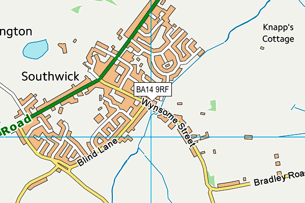 BA14 9RF map - OS VectorMap District (Ordnance Survey)