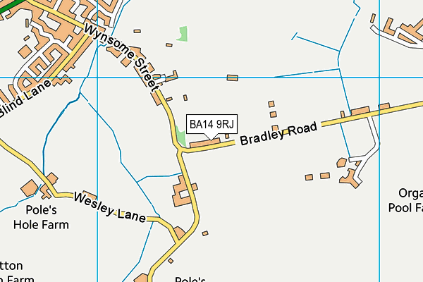 BA14 9RJ map - OS VectorMap District (Ordnance Survey)