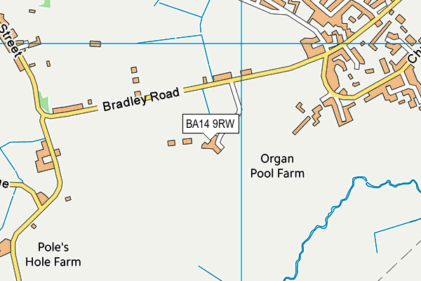 BA14 9RW map - OS VectorMap District (Ordnance Survey)