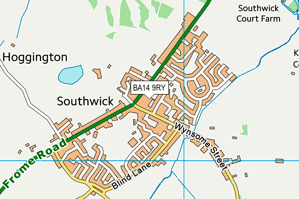 BA14 9RY map - OS VectorMap District (Ordnance Survey)