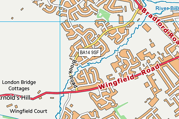 BA14 9SF map - OS VectorMap District (Ordnance Survey)
