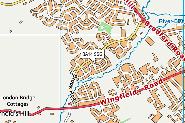 BA14 9SG map - OS VectorMap District (Ordnance Survey)