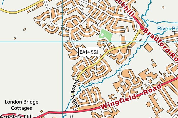 BA14 9SJ map - OS VectorMap District (Ordnance Survey)