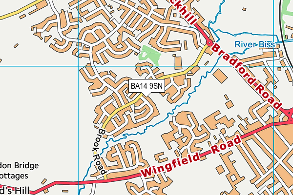 BA14 9SN map - OS VectorMap District (Ordnance Survey)