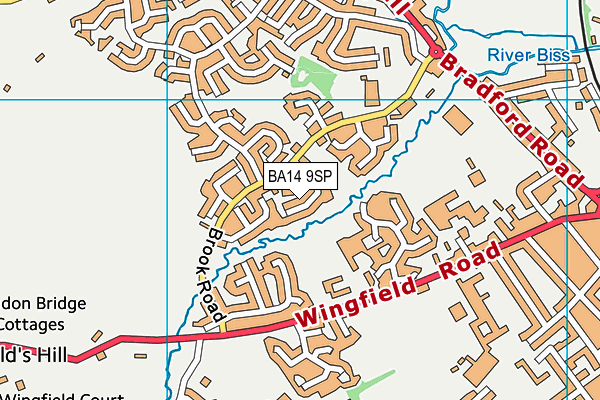 BA14 9SP map - OS VectorMap District (Ordnance Survey)