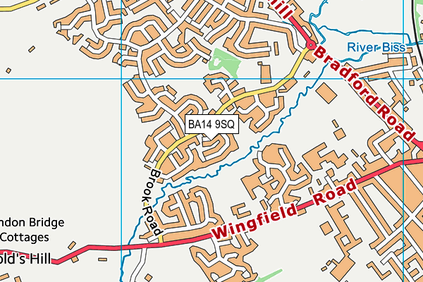 BA14 9SQ map - OS VectorMap District (Ordnance Survey)