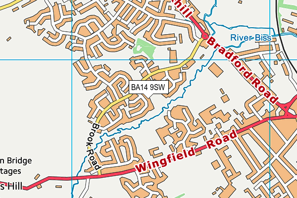 BA14 9SW map - OS VectorMap District (Ordnance Survey)