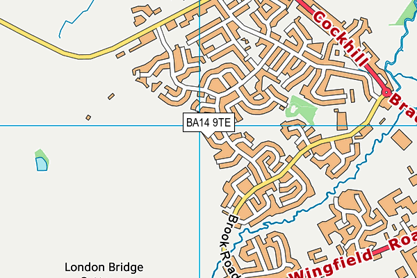 BA14 9TE map - OS VectorMap District (Ordnance Survey)