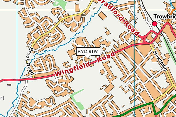 BA14 9TW map - OS VectorMap District (Ordnance Survey)