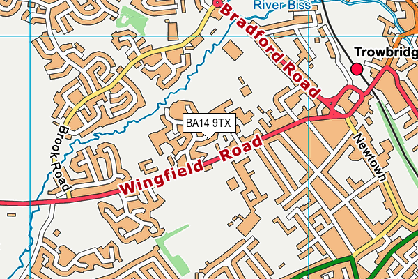 BA14 9TX map - OS VectorMap District (Ordnance Survey)