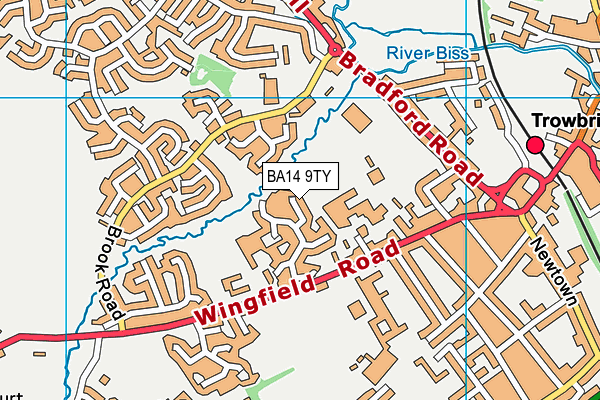 BA14 9TY map - OS VectorMap District (Ordnance Survey)
