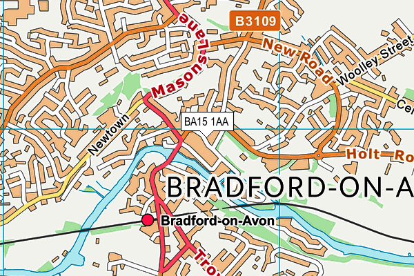 BA15 1AA map - OS VectorMap District (Ordnance Survey)