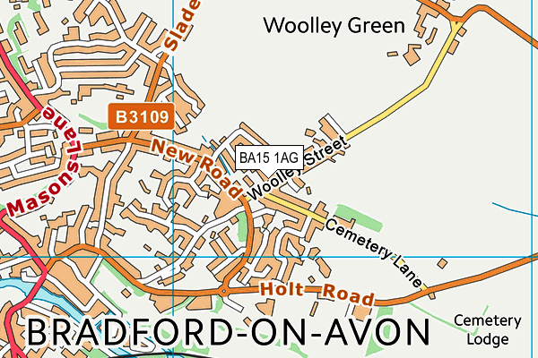 BA15 1AG map - OS VectorMap District (Ordnance Survey)