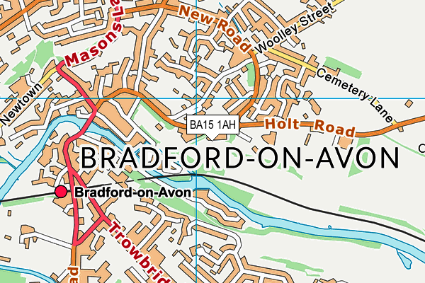 BA15 1AH map - OS VectorMap District (Ordnance Survey)