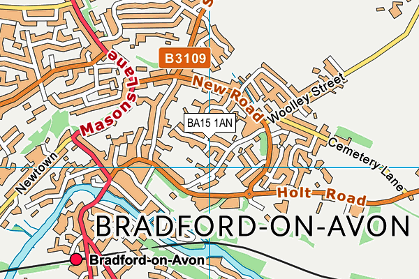 BA15 1AN map - OS VectorMap District (Ordnance Survey)