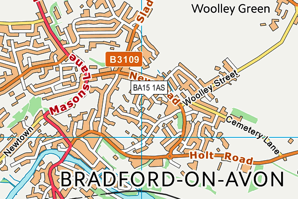 BA15 1AS map - OS VectorMap District (Ordnance Survey)