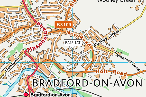 BA15 1AT map - OS VectorMap District (Ordnance Survey)