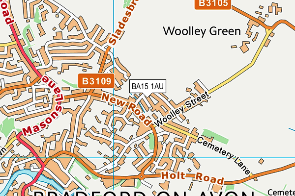 BA15 1AU map - OS VectorMap District (Ordnance Survey)