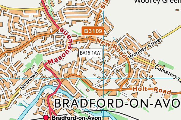 BA15 1AW map - OS VectorMap District (Ordnance Survey)