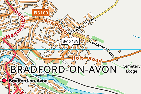 BA15 1BA map - OS VectorMap District (Ordnance Survey)