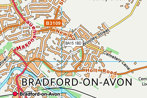 BA15 1BD map - OS VectorMap District (Ordnance Survey)