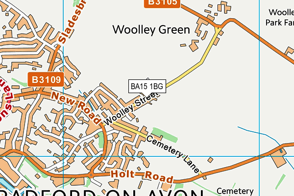 BA15 1BG map - OS VectorMap District (Ordnance Survey)