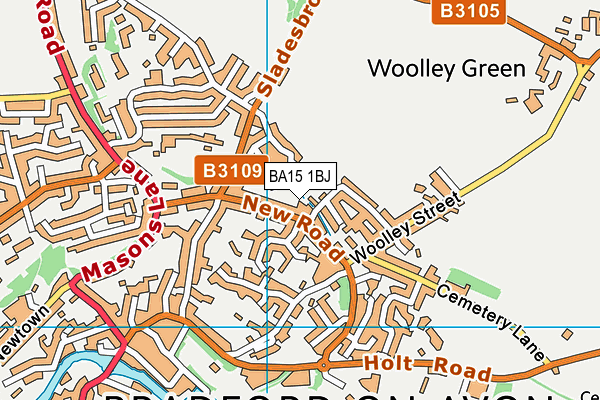 BA15 1BJ map - OS VectorMap District (Ordnance Survey)