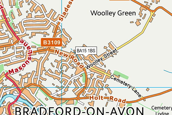 BA15 1BS map - OS VectorMap District (Ordnance Survey)