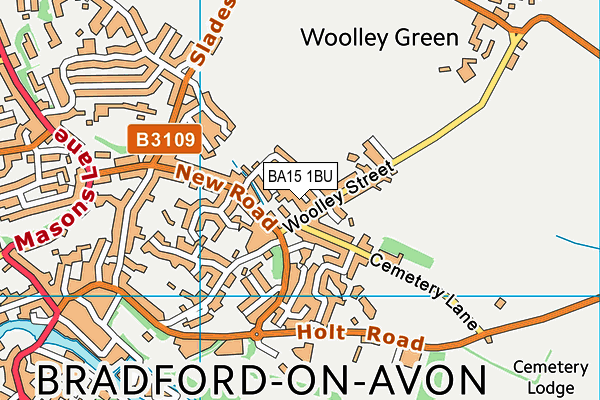 BA15 1BU map - OS VectorMap District (Ordnance Survey)