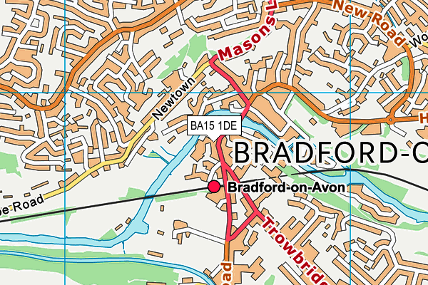 BA15 1DE map - OS VectorMap District (Ordnance Survey)