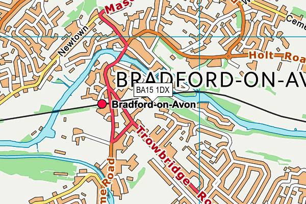 BA15 1DX map - OS VectorMap District (Ordnance Survey)