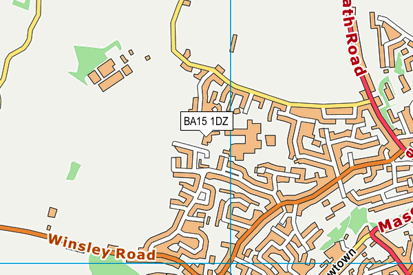 BA15 1DZ map - OS VectorMap District (Ordnance Survey)