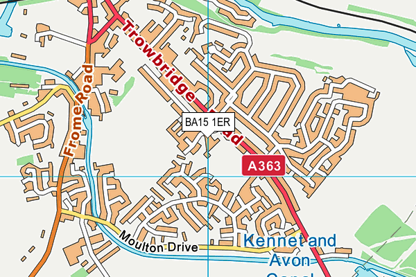 BA15 1ER map - OS VectorMap District (Ordnance Survey)