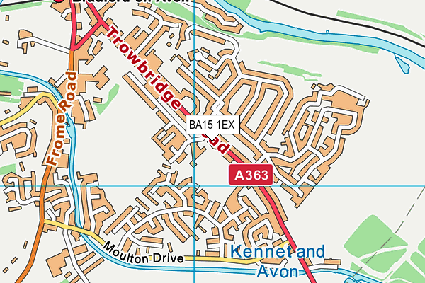 BA15 1EX map - OS VectorMap District (Ordnance Survey)