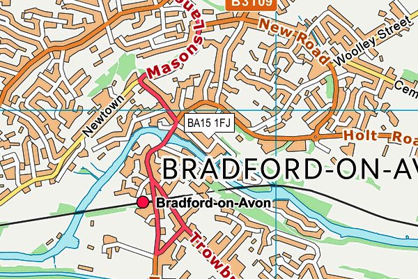 BA15 1FJ map - OS VectorMap District (Ordnance Survey)