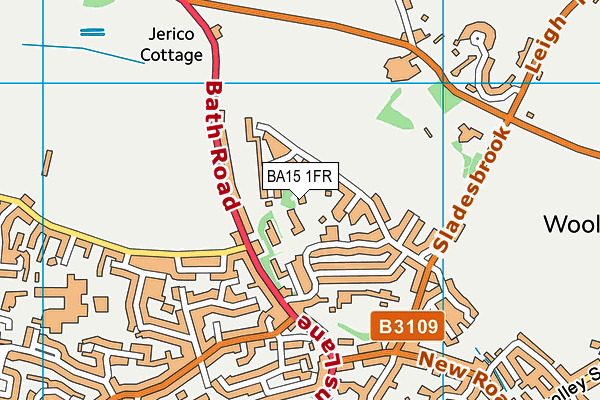 BA15 1FR map - OS VectorMap District (Ordnance Survey)