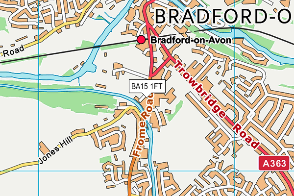 BA15 1FT map - OS VectorMap District (Ordnance Survey)